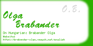 olga brabander business card